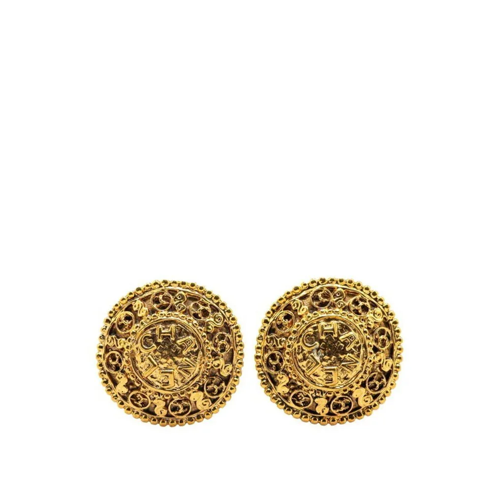 CHANEL Logo Earrings